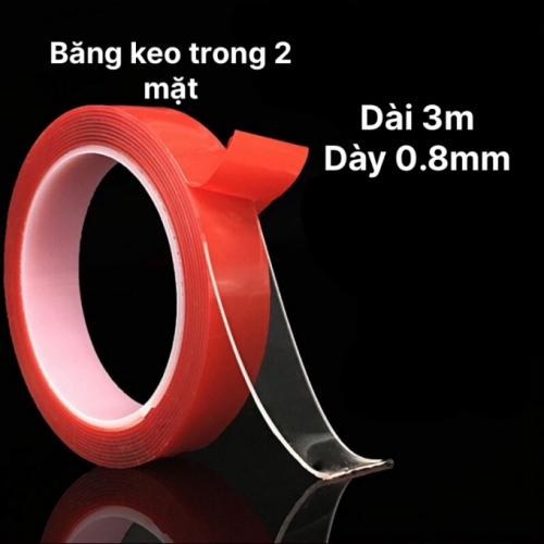 Băng keo trong 2 mặt dán mẫu móng nail N0763